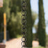 Aluminum Ring Rain Chain Replacement Downspout for Gutters, Black Powder Coated